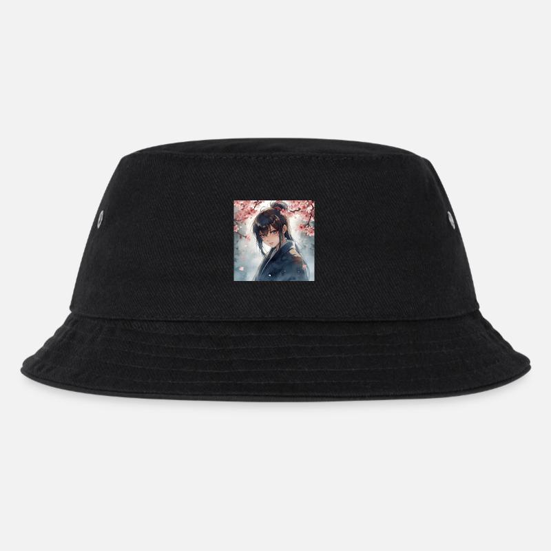 Hanfu unter Kirschblüten - Kinder Bucket Hat - Schwarz