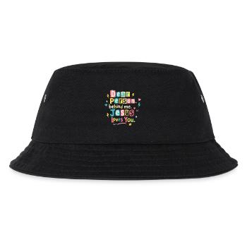 Jesus loves you positive message - Kids’ Bucket Hat - black - Front