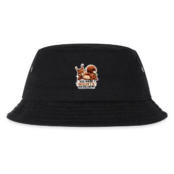 Ich habe nichts gesehen – Freches Eichhörnchen - Kinder Bucket Hat - Schwarz - Vorne