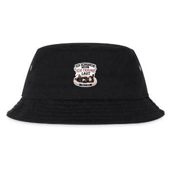 Frenchie – Ich schnarche nicht ich träume laut - Kinder Bucket Hat - Schwarz - Vorne