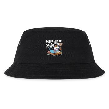 Einhorn Laptop-Pause Büro Humor Laptop - Kinder Bucket Hat - Schwarz - Vorne