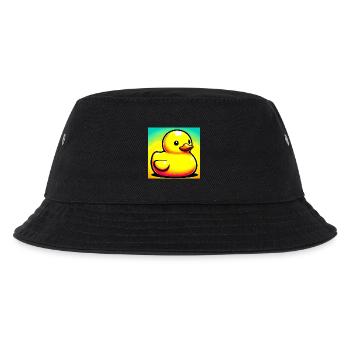 Ente Ente Ente Ente Ente - Kinder Bucket Hat - Schwarz - Vorne