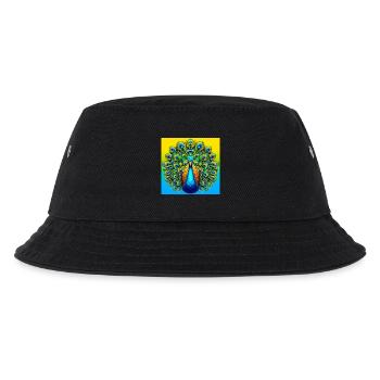 peacock - Kids’ Bucket Hat - black - Front