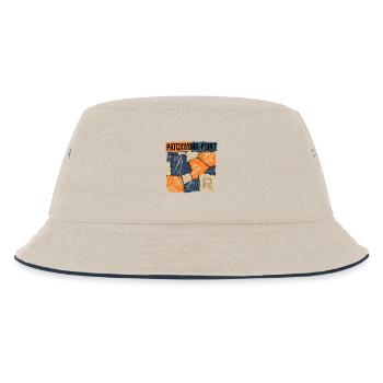 Patchwork Recycling - Kids’ Bucket Hat - ecru/navy - Front