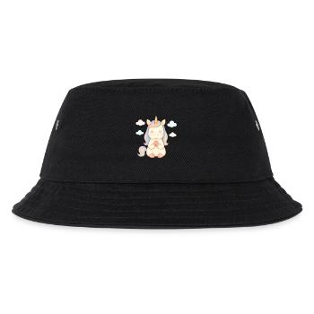 Pastell Unicorn im Gebet - Kinder Bucket Hat - Schwarz - Vorne