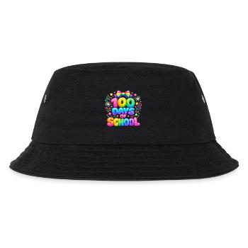 100 Tage Magische Regenbogenschule - Kinder Bucket Hat - Schwarz - Vorne
