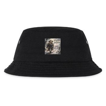 Japanisches Kitsune-Flötendesign - Kinder Bucket Hat - Schwarz - Vorne