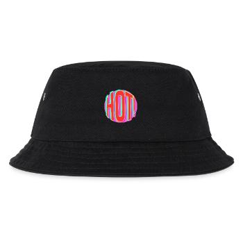 Neon Hot Retro Lettering - Kids’ Bucket Hat - black - Front