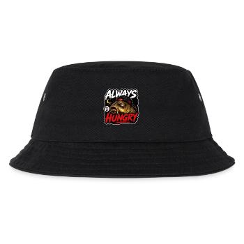 Lustiges Karpfenangelhemd – Immer hungrig - Kinder Bucket Hat - Schwarz - Vorne