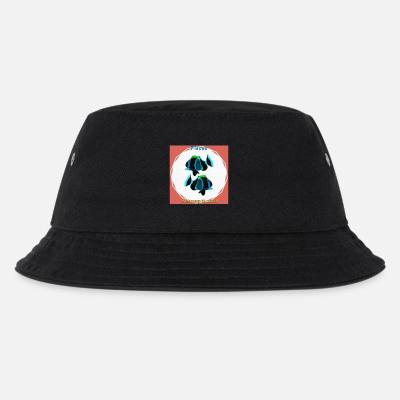 Fisch - Kinder Bucket Hat - Schwarz