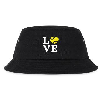 Tennis-Liebe - Kinder Bucket Hat - Schwarz - Vorne