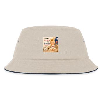 Geboren um Herzen zu Erobern - Kinder Bucket Hat - Natur/Navy - Vorne