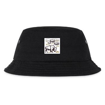 Troupeau de bisons sur la steppe - Bob Enfant - noir - Devant