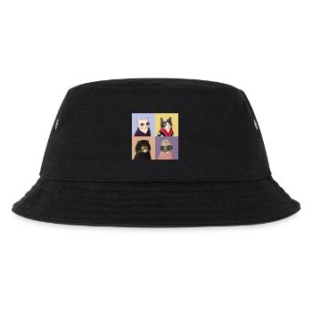 Cat Couture Quartett - Kinder Bucket Hat - Schwarz - Vorne