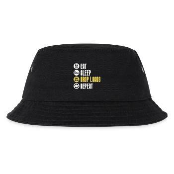 Essen, schlafen, abwerfen, laden, wiederholen, lustiger Trucker. - Kinder Bucket Hat - Schwarz - Vorne