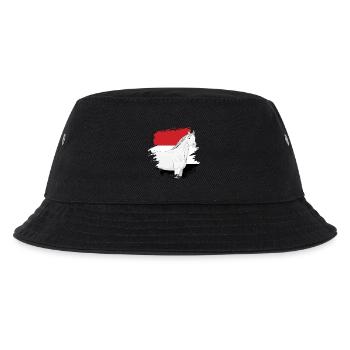 Der Kopf eines Abbayan-Pferdes und die Flagge des Jemen - Kinder Bucket Hat - Schwarz - Vorne