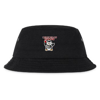 Lustige Pinguin-Fußball-Schiedsrichter-Aufkleber-Kunst - Kinder Bucket Hat - Schwarz - Vorne