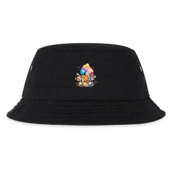 Tierfreunde Geburtstagsbande - Kinder Bucket Hat - Schwarz - Vorne