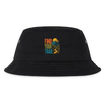 Berge – Finde deine Spur - Kinder Bucket Hat - Schwarz - Vorne