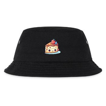 Kawaii Kuchen mit Früchten - Kinder Bucket Hat - Schwarz - Vorne