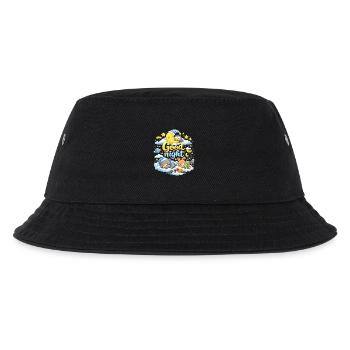 Good Night Kids Sleepy Moon T-Shirt Design - Kinder Bucket Hat - Schwarz - Vorne