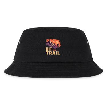 Auf den Trail – Outdoor-Abenteuer - Kinder Bucket Hat - Schwarz - Vorne