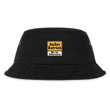 Außer Betrieb Ruhestand Schild - Kinder Bucket Hat - Schwarz - Vorne