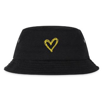 Herz - Kinder Bucket Hat - Schwarz - Vorne