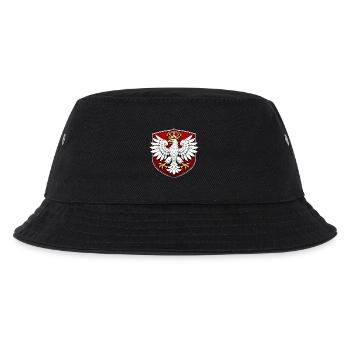Polnischer Adler mit Krone Schild - Kinder Bucket Hat - Schwarz - Vorne