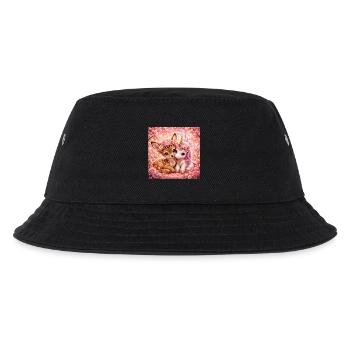 Flower Elf Forest In Love Cute Cute Deer Unicorn - Kids’ Bucket Hat - black - Front