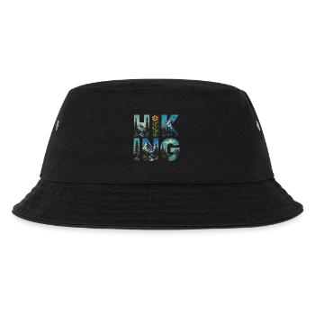 Wandern – Outdoor-Abenteuer - Kinder Bucket Hat - Schwarz - Vorne