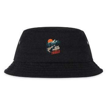 Real Runners Run Trails Mountain Sunset - Kinder Bucket Hat - Schwarz - Vorne