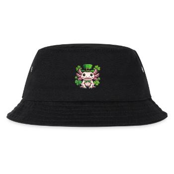 Axolotl in Leprechaun Hat - Kids’ Bucket Hat - black - Front