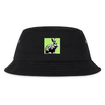 Kaninchen - Kinder Bucket Hat - Schwarz - Vorne