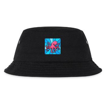 Krake - Kinder Bucket Hat - Schwarz - Vorne