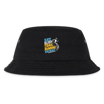 Eat. Sleep. Trail Running. Repeat - Kids’ Bucket Hat - black - Front