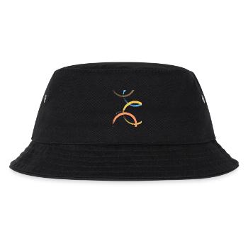 Farbige Kreise auf der Straße - Kinder Bucket Hat - Schwarz - Vorne