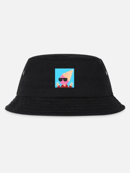 Cooler Typ - Kinder Bucket Hat - Schwarz