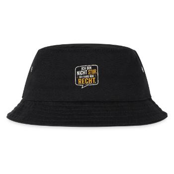 Ich bin nicht stur, ich hab nur Recht - Kinder Bucket Hat - Schwarz - Vorne