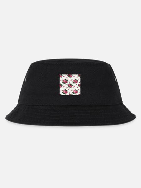Rosa Rosen auf weißem Hintergrund - Kinder Bucket Hat - Schwarz