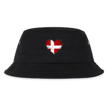Denmark heart flag used - Kids’ Bucket Hat - black - Front