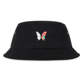 Aquarell-Schmetterling mit Tinte - Kinder Bucket Hat - Schwarz - Vorne
