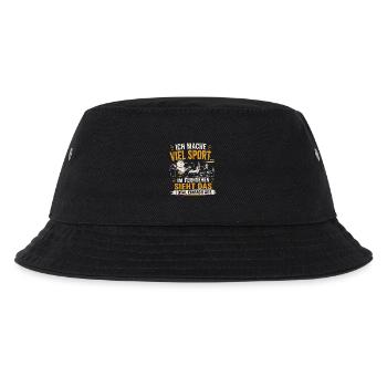 Viel Sport? Im Fernsehen sieht's einfach aus - Kinder Bucket Hat - Schwarz - Vorne