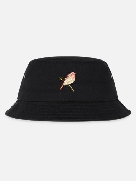 Zentangle-Rotkehlchen - Kinder Bucket Hat - Schwarz