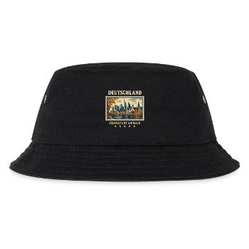 Deutschland Frankfurt Vintage Reisemarke - Kinder Bucket Hat - Schwarz - Vorne