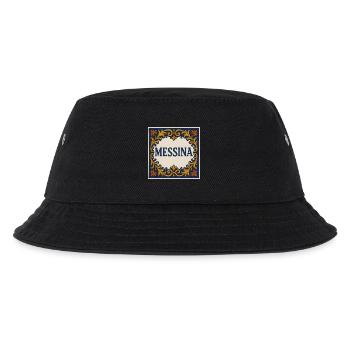 Messina Ornamentfliesen Design - Kinder Bucket Hat - Schwarz - Vorne