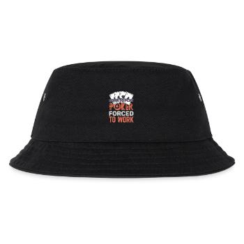 Born to Play Poker Forced to Work - Kinder Bucket Hat - Schwarz - Vorne