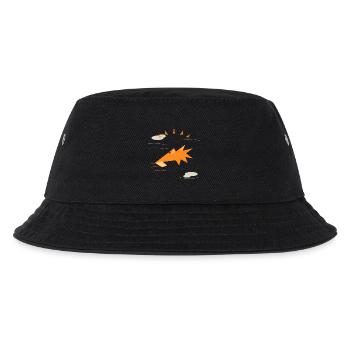Geometric Orange Dragon Abstract - Kids’ Bucket Hat - black - Front