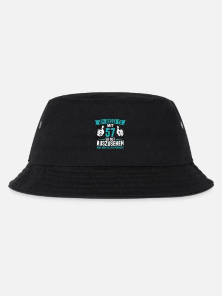 57 Jahre 57. Geburtstag Mann Frau 57 Jahre - Kinder Bucket Hat - Schwarz