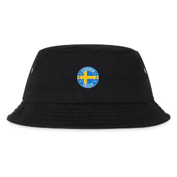 Stockholm Sweden Circle Flag - Kids’ Bucket Hat - black - Front